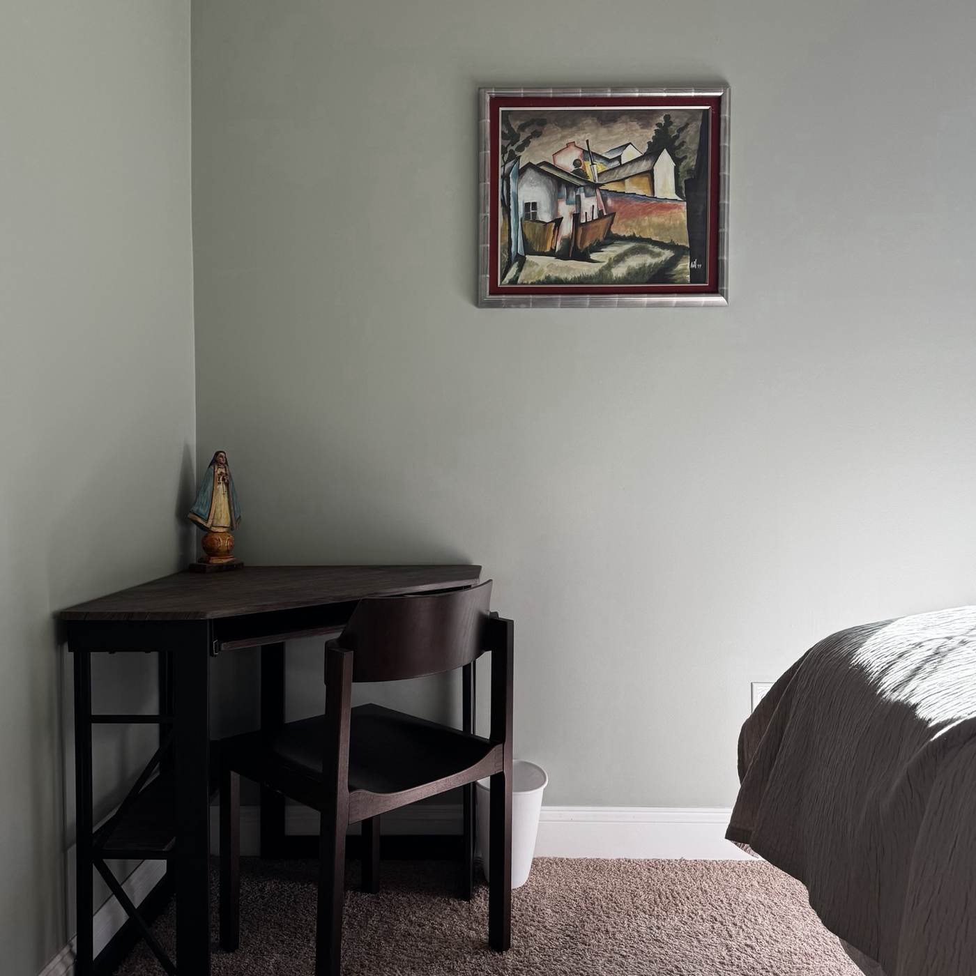 Interior room with a fresh painted finish, similar prep to cabinet work